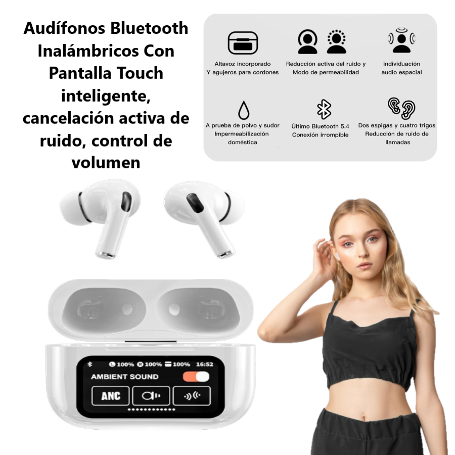 Audifonos Bluetooth Con Pantalla Touch